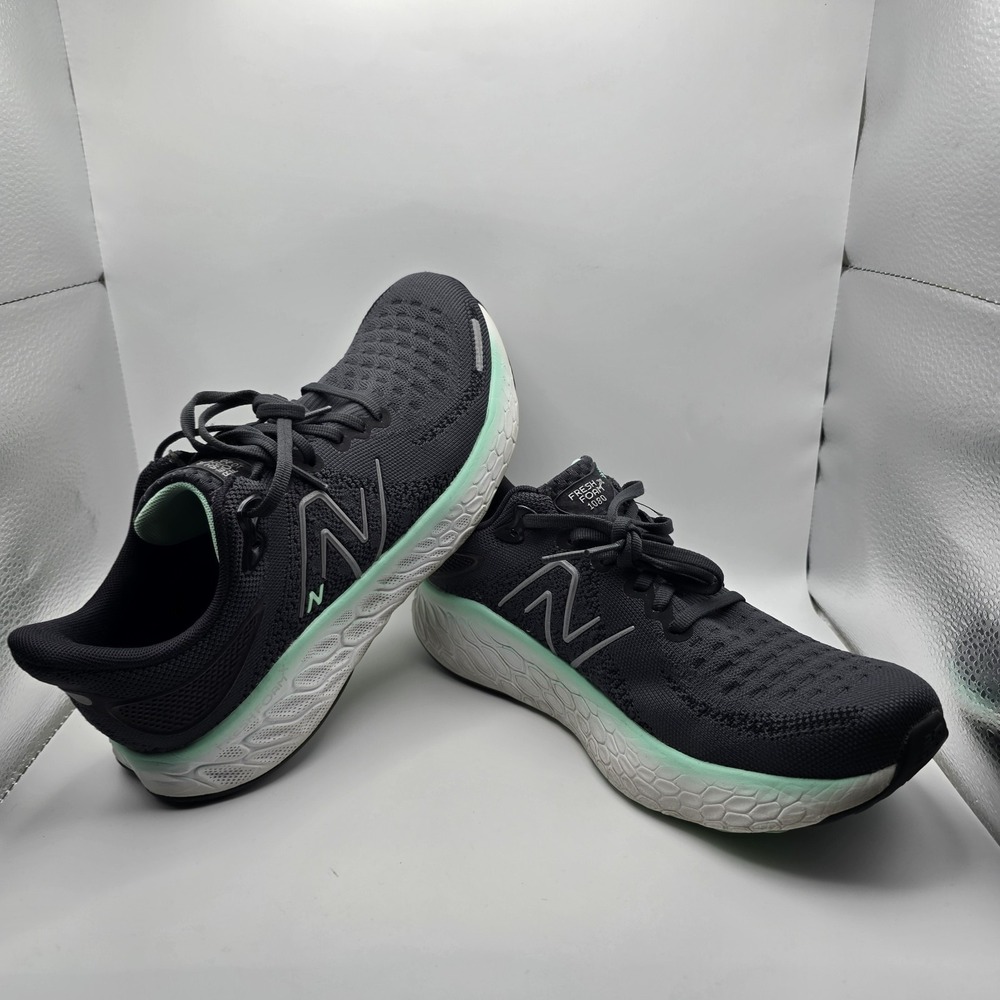 New Balance Fresh Foam 1080 v12 Womens Size 10 Black Mint Running Shoes W1080F12